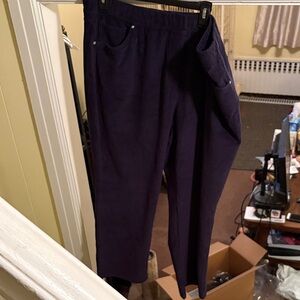 Quacker Factory Navy Blue Corduroy Pants. These are XL short
